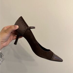 Classic Brown Ralph Lauren Mary Jane Pump - Women